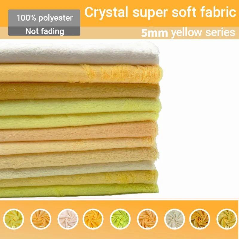 

5mm Ultra Soft Mink Short Plush Fabric 150x50cm Artificial Fur Polyester Fiber Fabric DIY Clothing Plush Doll Cloth Doll Hair