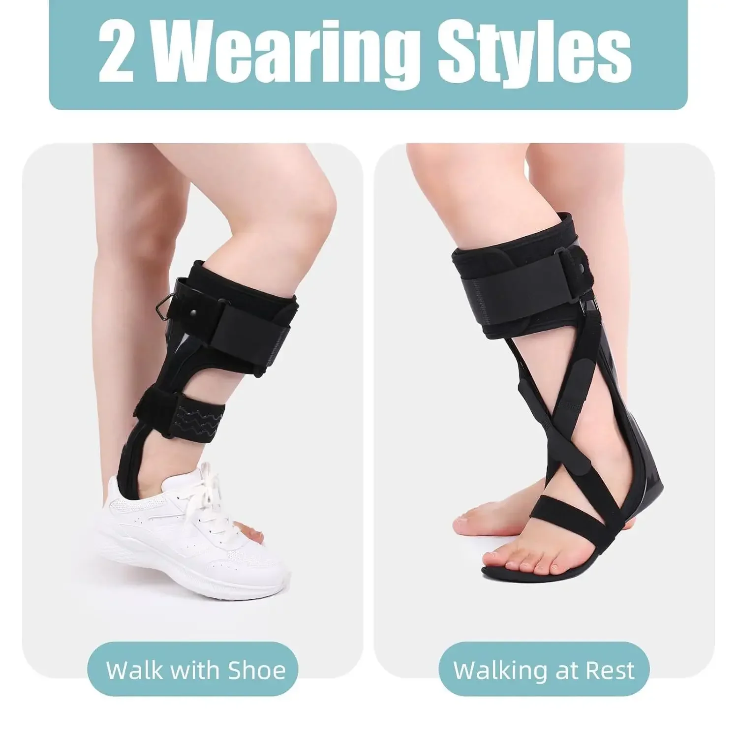 

Adjustable AFO Foot Drop Support Brace-Medical Ankle Foot Orthosis-for Men & Women Stroke, MS, Hemiplegia Foot Drop