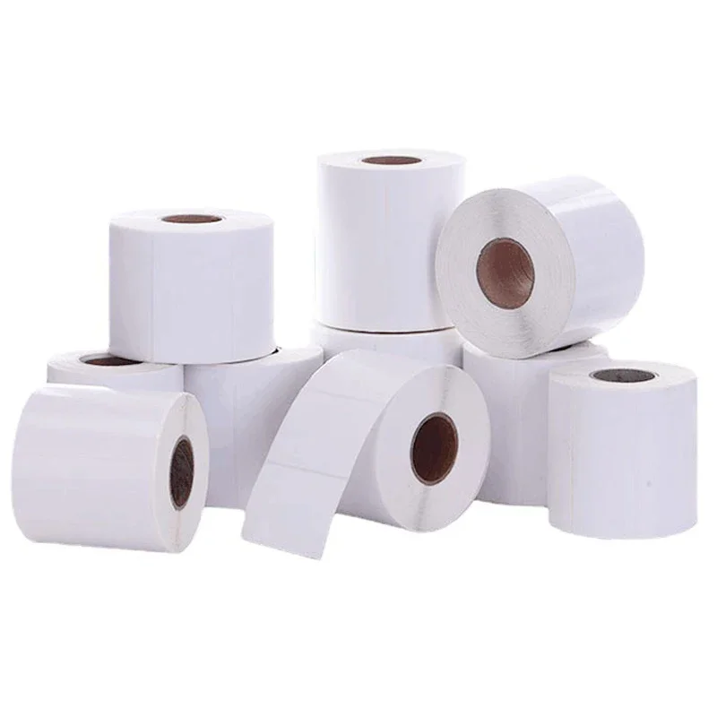 1 Roll White Sticker Art Paper Labels for Thermal Transfer Printer Barcode Adhesive Label Sticker For Carbon Tape Printing