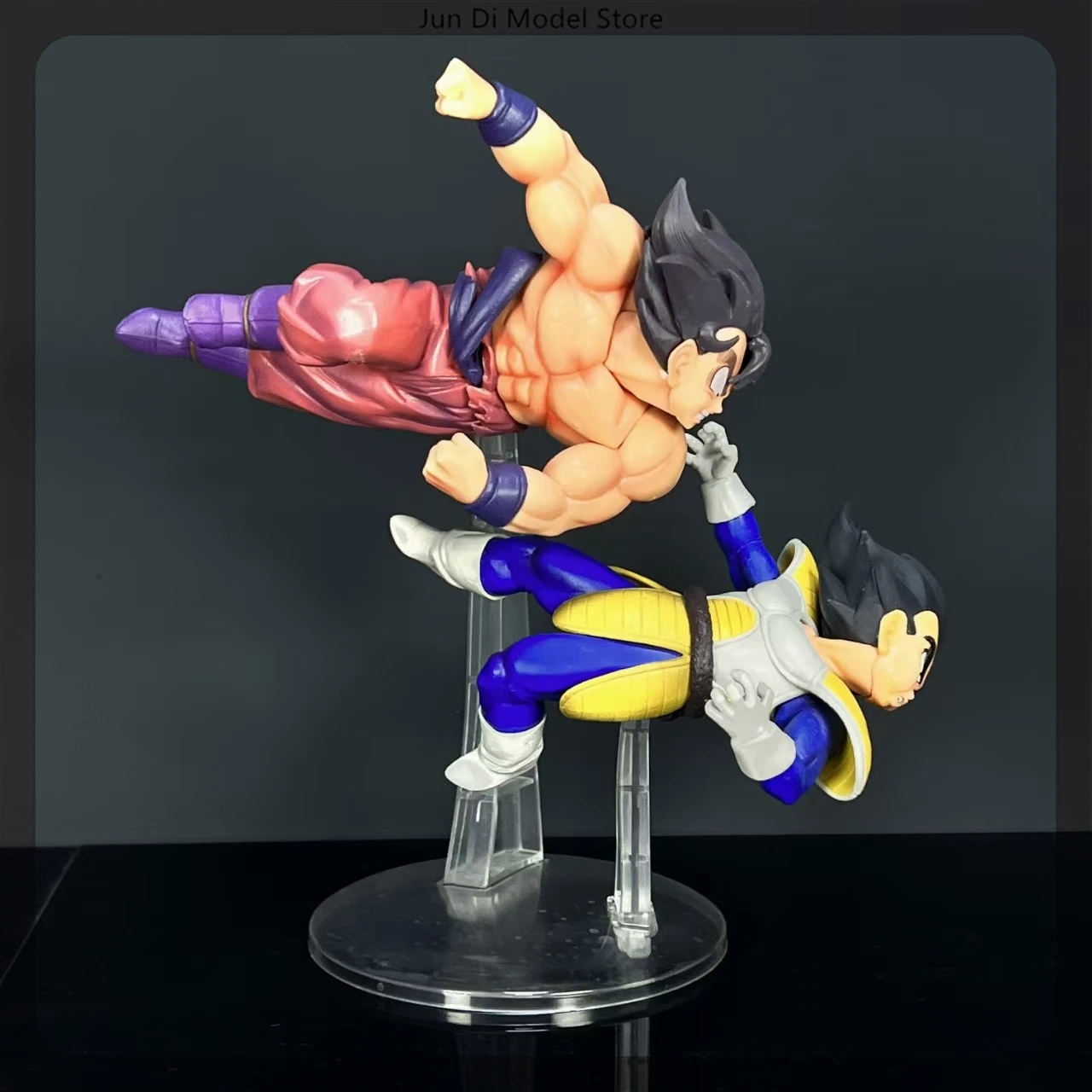 Collection de statues Dragon Ball Goku Vs Vegeta, scène classique, modèle de figurine de film d'anime, décoration de bureau, jouet d'ornement, cadeau, 23cm