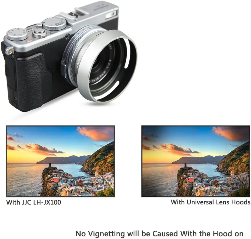富士フィルム Fujifilm FinePix X100 純正レンズ&フード付 JJC レンズフード 富士フイルム X100VI X100V 49mm