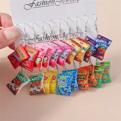 Aihua New In Fashion Women Earrings Cute Resin Food Snacks Potato Chips Earrings Handmade Party Jewelry Gifts