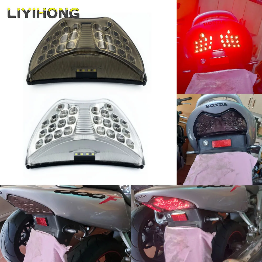 Motorcycle LED Rear Turn Signal Tail Stop Light Lamps Integrated For Honda CBR 600 CBR600 F4 1999 2000 99 00 F4I 2004 2005 2006