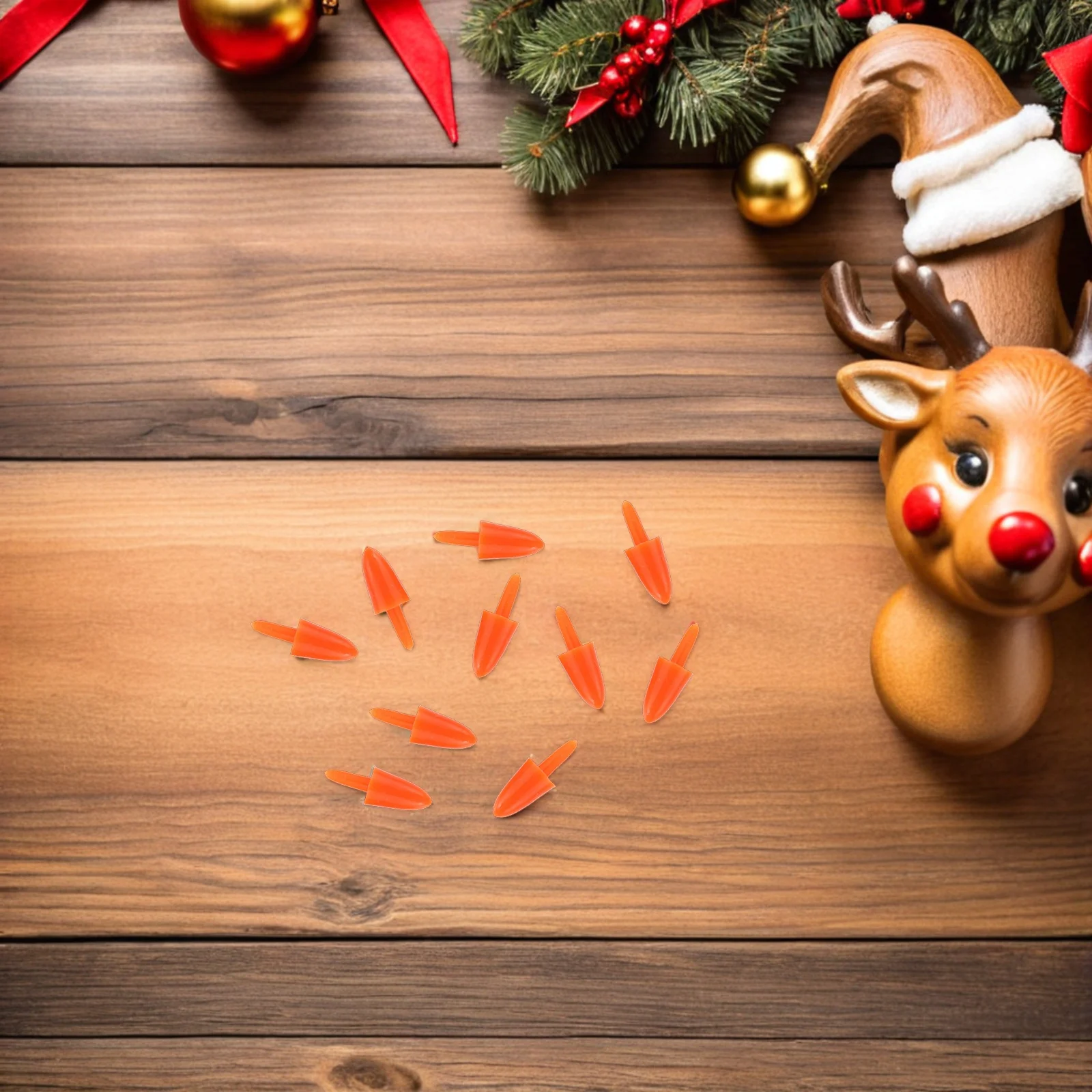 

400Pcs Snowman Making Supplies Plastic Carrot Nose for DIY Christmas Decorations Handmade Ornaments Holiday Craft Projects