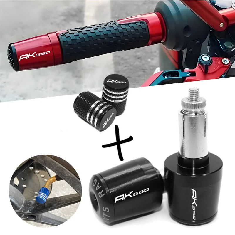 

For KYMCO AK550 2017-2021 2022 2023 2024 AK 550 Motorcycle 7/8"22mm Handlebar Grips Cap Bar End Handle Gear Balanced Plug Slider