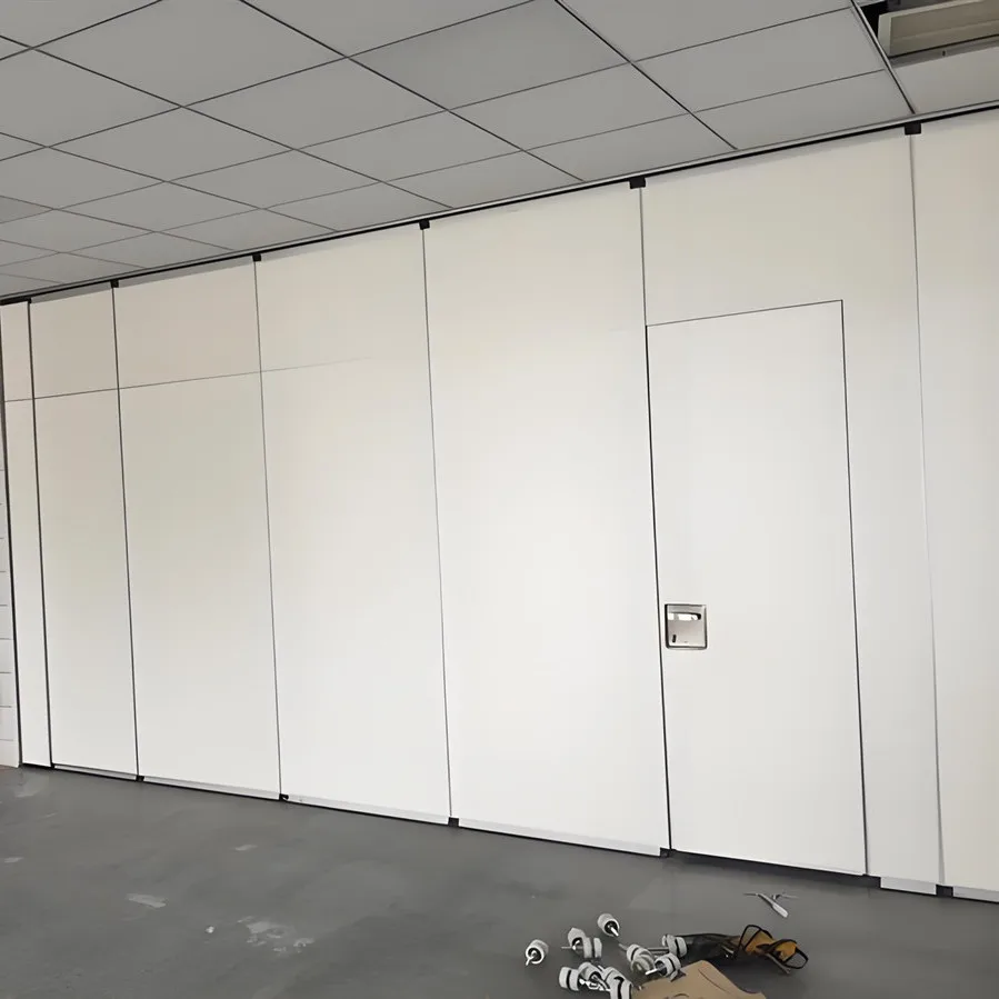 

Electric Smart Wood Veneer Folding Movable Partition Panel Wall For Office Operable Room Divider Wall For Hotel Banquet