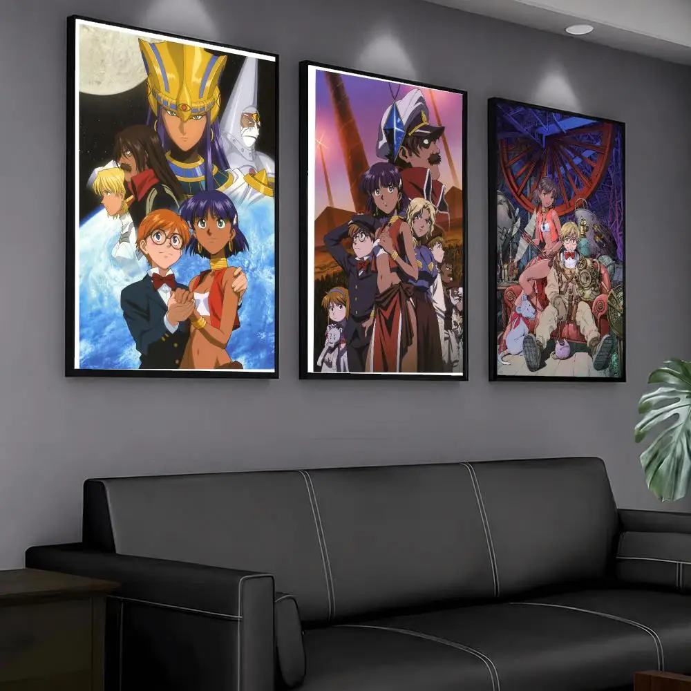 anime N-Nadia The Secret of Blue Water-R Painting Calligraphy Artwork for Home Bedroom Office Wall Decoration Gift