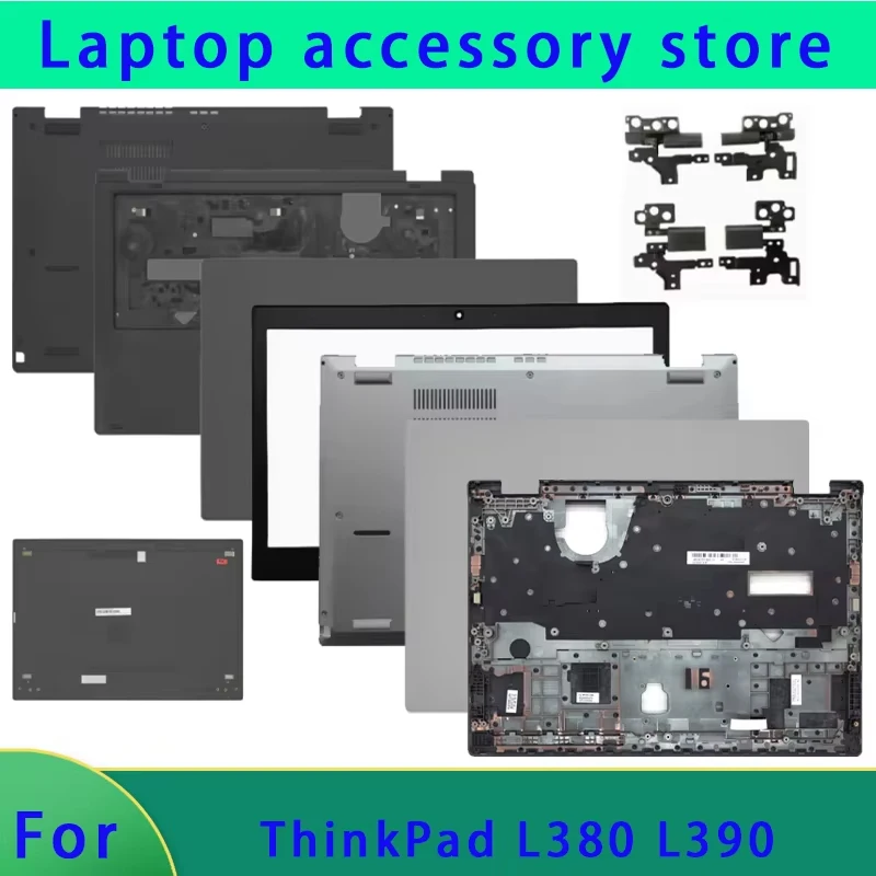 New Suitable for ThinkPad L380 L390 Series Laptops LCD Screen Top Shell Screen Frame Palm Rest Bottom Shell ABCD Cover Hinge