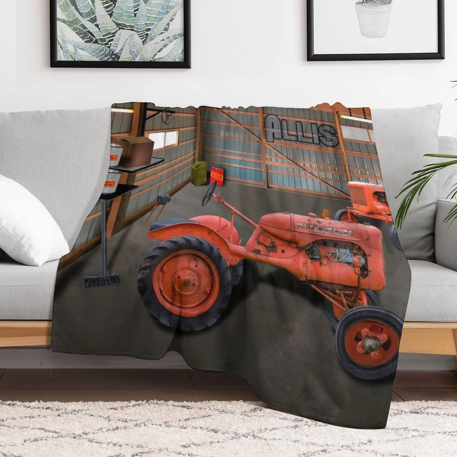 Allis Chalmers tractor Throw Blanket Furrys Designers Blankets