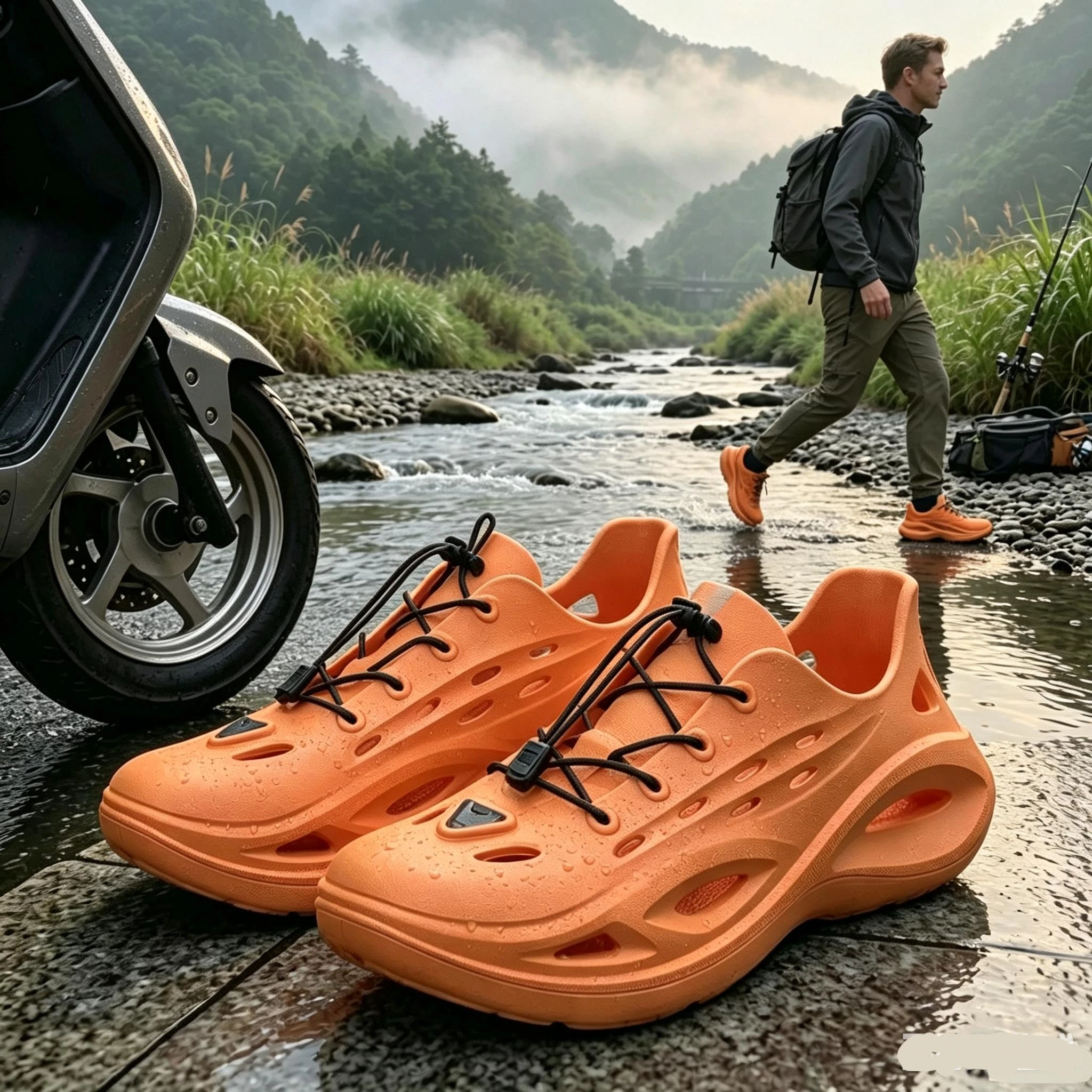 Nouvelles sandales d'été confortables pour hommes en EVA, pour intérieur et extérieur, plage, respirantes, souples, chaussures aquatiques, chaussures décontractées, pantoufles pour hommes