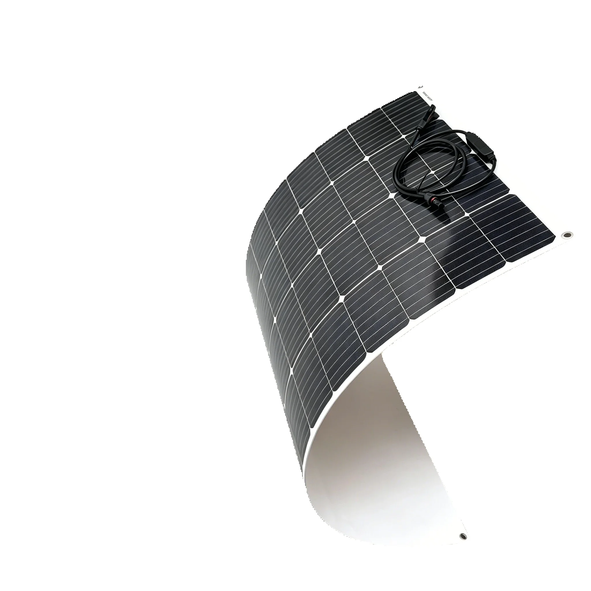 150W Flexibles Monokristallines Solarpanel 12V Biegbares PET Wasserdichtes Solarladegerät für 12V Batterie Wohnwagen Reisemobil RV Boot Yacht Marine Camping Netzunabhängige Stromversorgung
