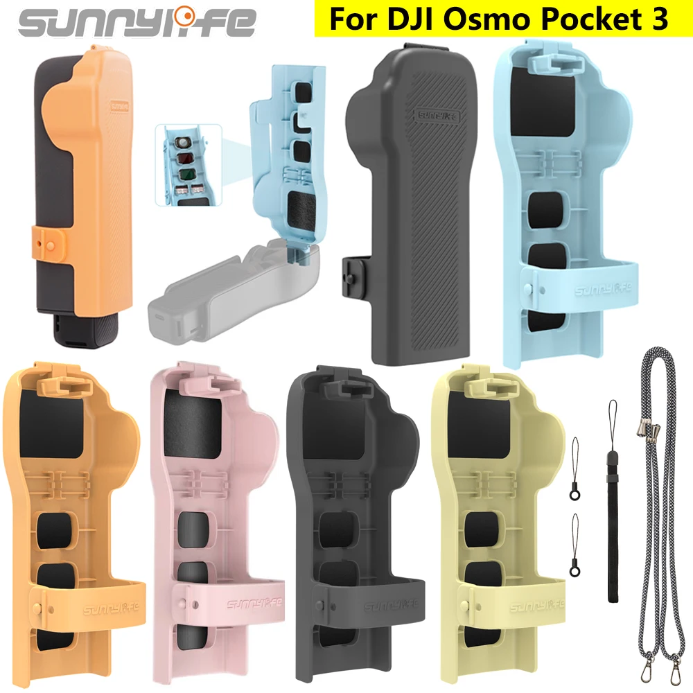 

Sunnylife For DJI Osmo Pocket 3 Protective Case Camera Lens Screen Protector Anti-fall Flip Cover Quick Release Case Accessories
