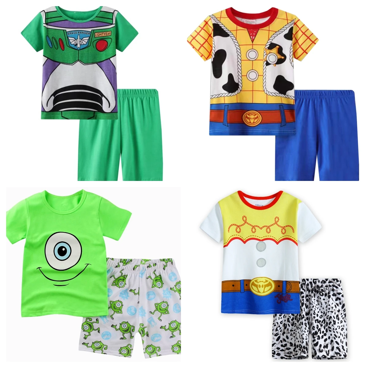 Neue Sommer Kinder Pyjamas Bass Lightyear Kinder Nachtwäsche Baby Set Jungen Mädchen Pyjamas Baumwolle Nachtwäsche Kleidung Pyjamas Sets