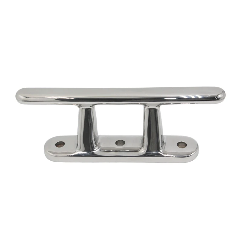 Stainless Steel 316 Marine Boat Fitting Dock Edge Dock Cleat Angled Rail Cleat