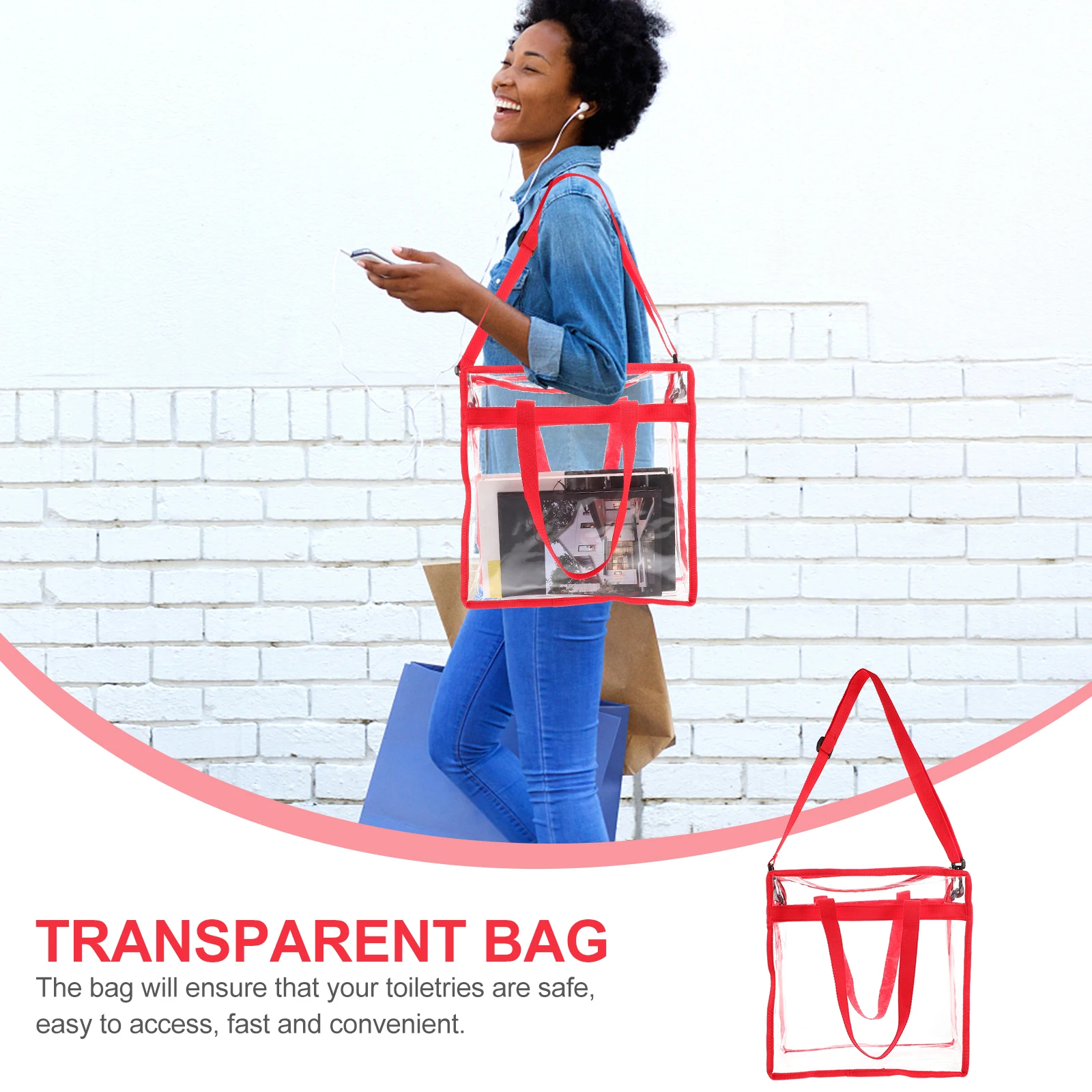 

1Pcs Travel Storage Bag Transparent Pvc Zipper Toiletry Organizer Wash Pouch Lightweight Clear Travel Packing Bag