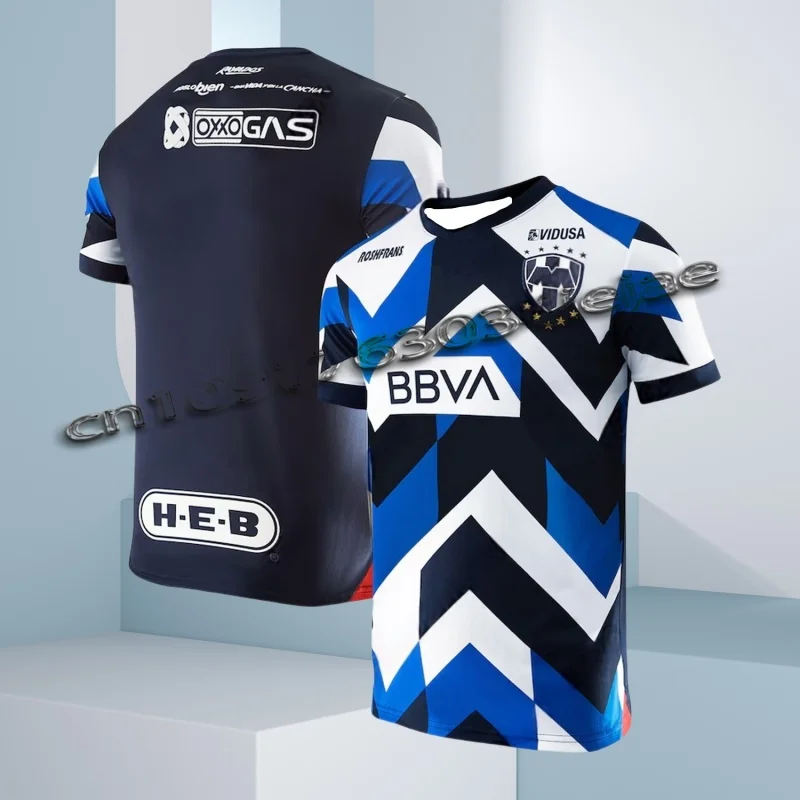 

Men's Jersey Monterrey Football Jersey Sports Casual T-Shirts Outdoor Game Training Breathable Quick-Drying Tops2025 MOTO