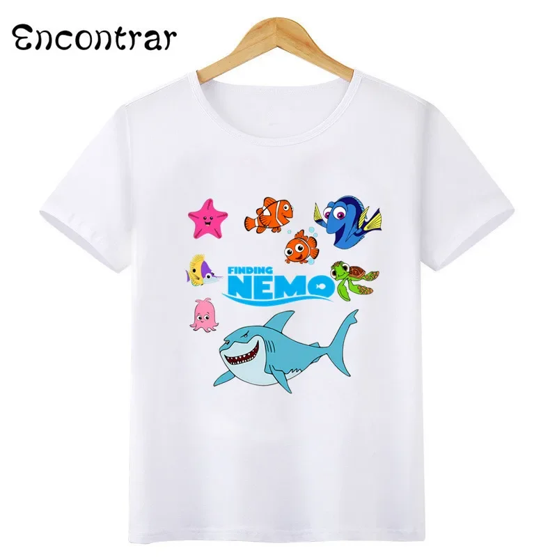 Disney Kids T-shirt Finding Nemo Dory Print Cartoon Girls Clothes Baby Boys Short Sleeve T shirt Funny Children clothing,HKP5495