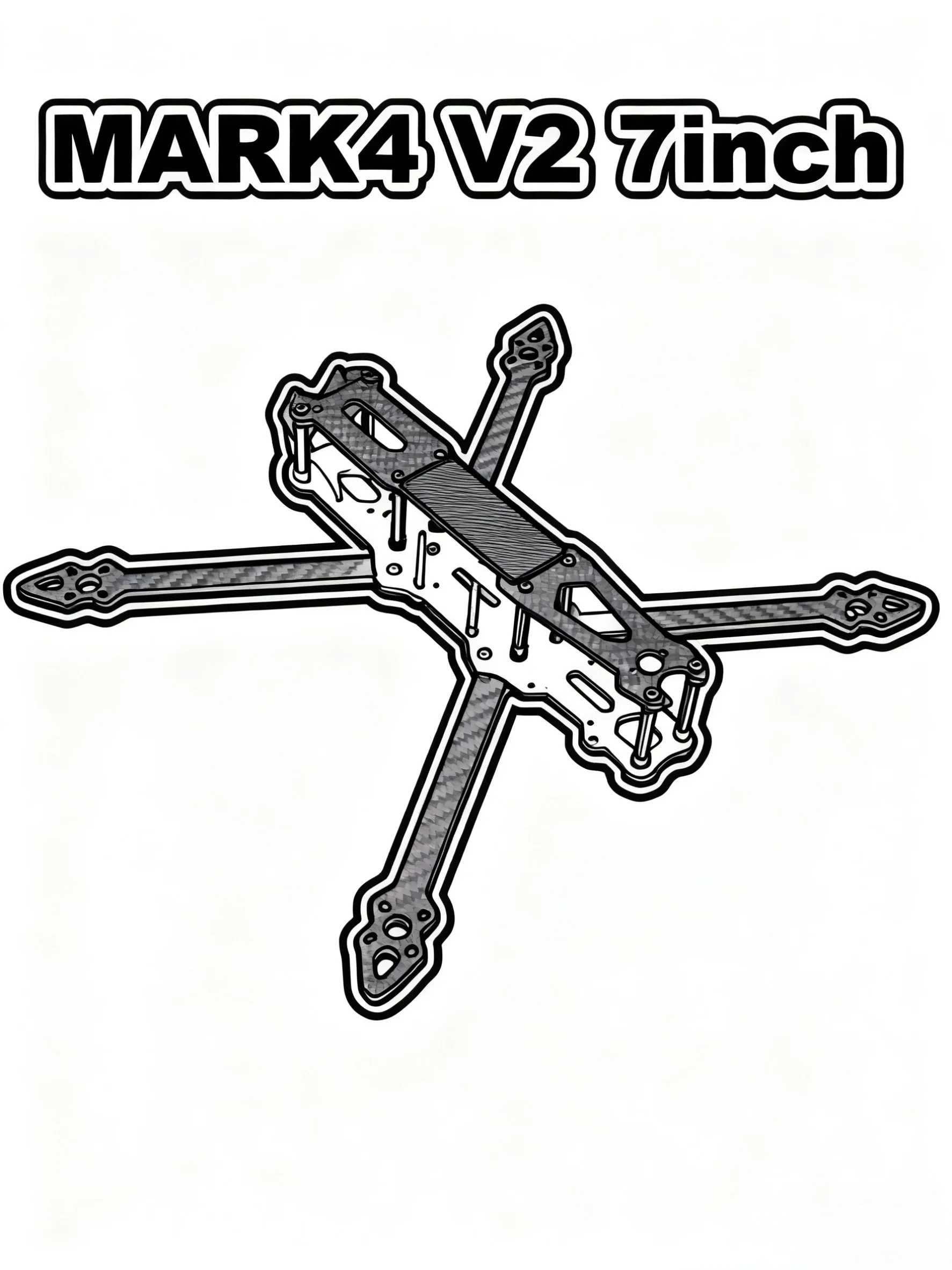 

BCUBE MARK4 V2 7-inch version cross rack drone FPV carbon fiber PV Racing Drone Quadcopter Freestyle