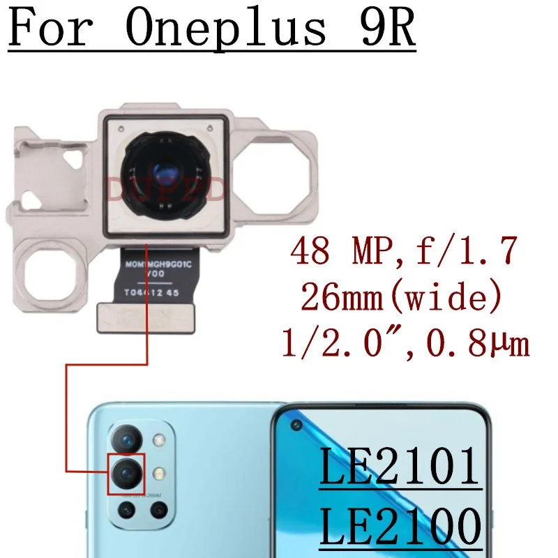 

Передняя задняя камера для Oneplus 9R Фронтальная селфи Широкий обратный модуль основной камеры Детали гибкого кабеля