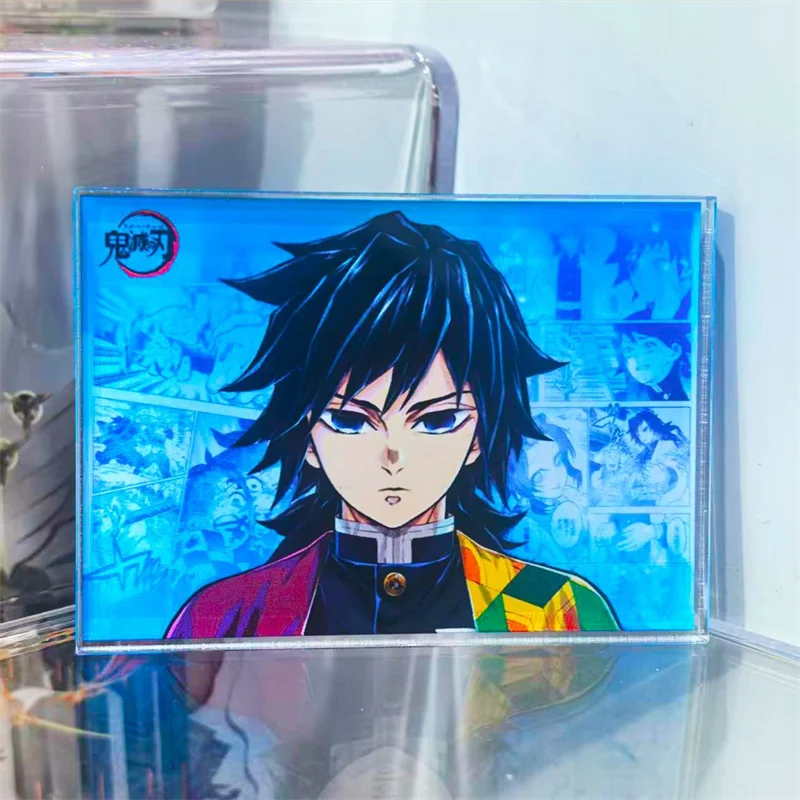 Demon slayer: kimetsu no yaiba kochou shinobu tomioka giyuu cosplay suporte modelo placa ornamento acrílico acessórios de mesa prop