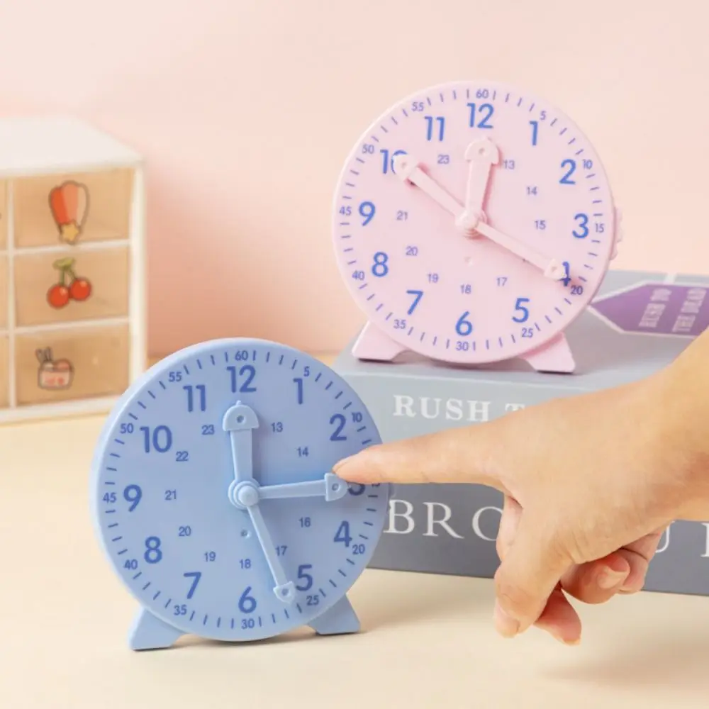 Easy to Use Mini Three-pin Linkage Clock Simulation Simple Teaching Clock Model Cute Mathematics Recognition Clock Teaching Aid