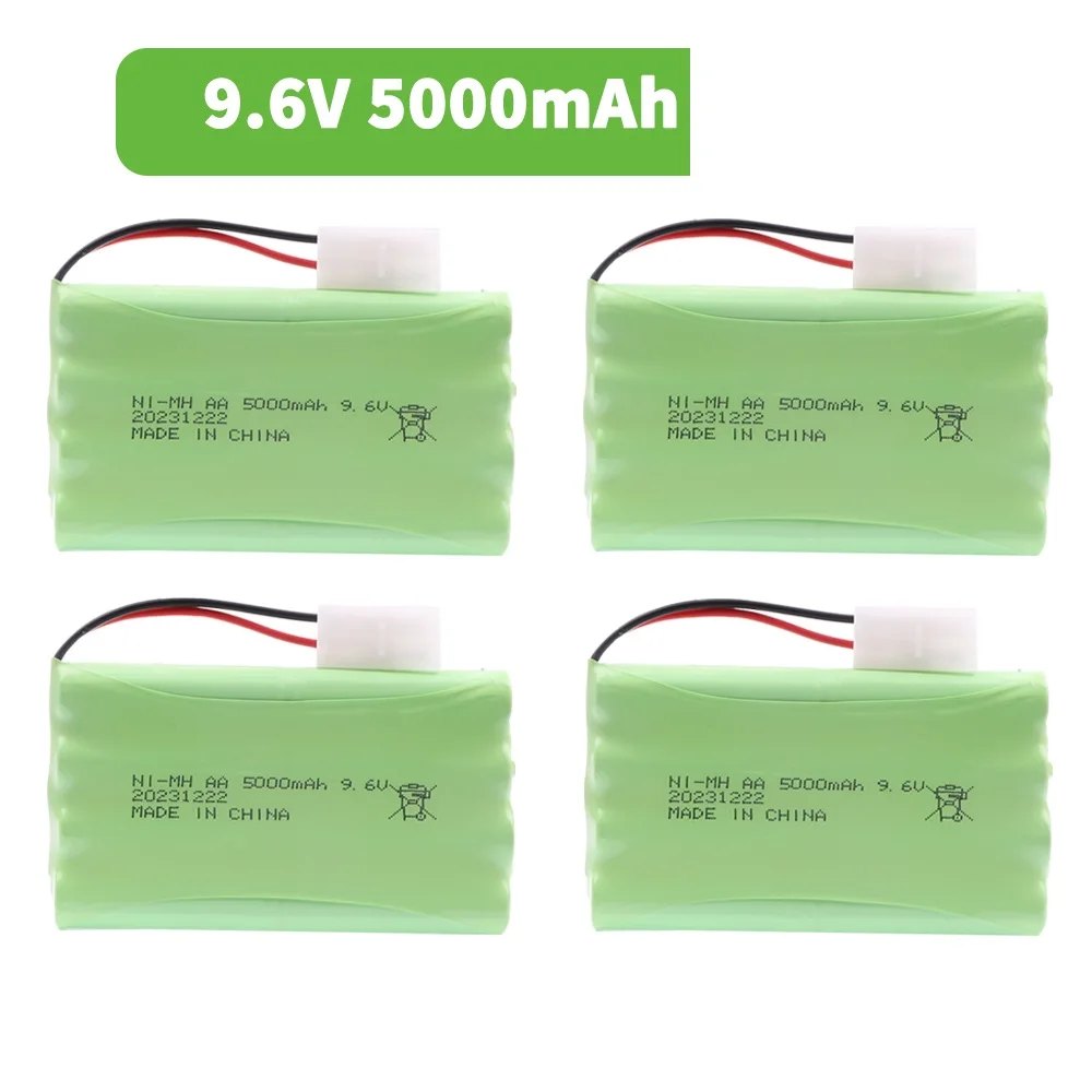 9.6V 5000mah NI-MH AA Rechargeable Battery Pack for RC toys Car Tanks Trains Robot Boat Gun tools 9.6V high capacity AA battery