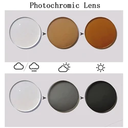 Photochromic Optical Lens Grey Prescription Aspheric Myopia Presbyopia Scratch-Resistant 1.56/1.61  Index Color Eyeglasses