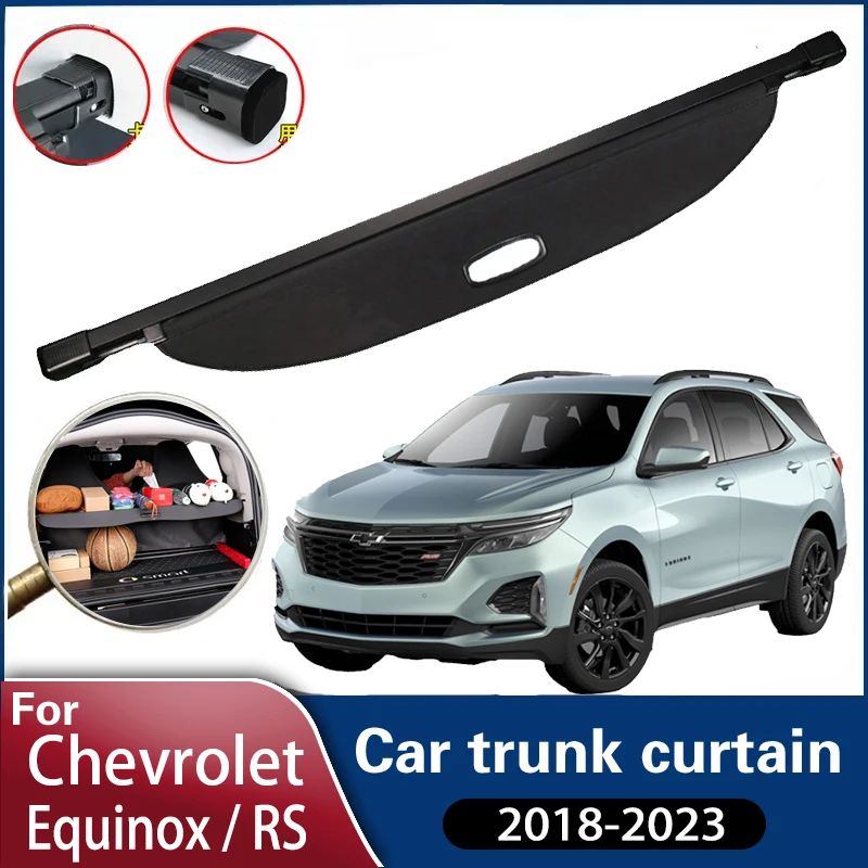 

For Chevrolet Holden Equinox RS 2018~2023 2020 Car Trunk Curtain Covers Rear Rack Partition Shelter Decoration Car Accessories