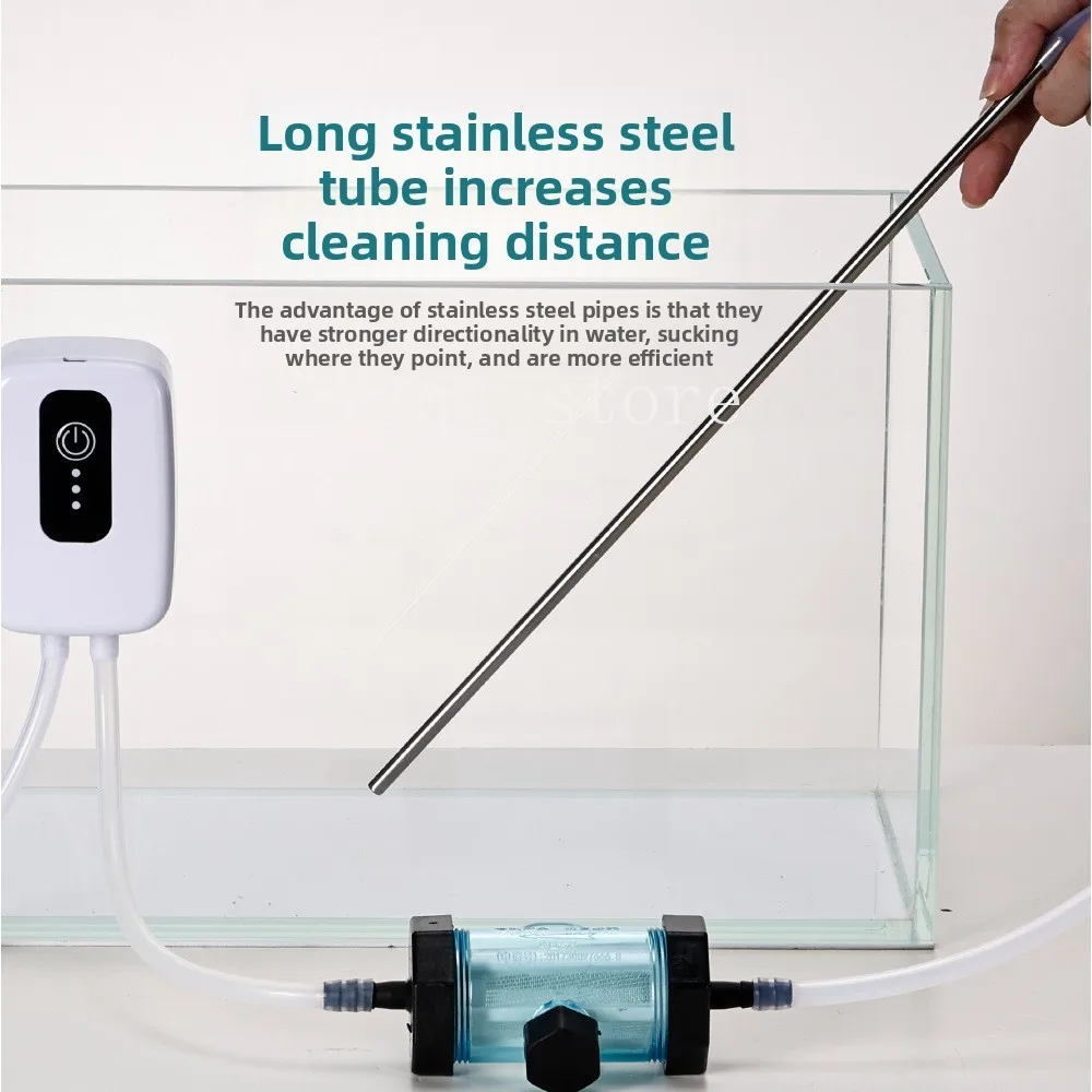 Fish tank fecal pump Electric toilet suction Aquarium turtle pet sewage suction cleaning artifact Rechargeable fish feces
