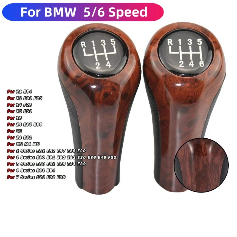 

Fit for BMW Car 5 6 Speed Manual Gear Stick Shift Knob for 1 3 56 SeriesE30 E32 E34 E36 E38 E39 E46 E53 E60 E63 E83 E84 E90 E91