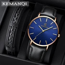 2023 Luxury Men Watch Brand Business Style Blu-ray Quartz Watch For Men Vintage Leather Sports Wristband Clock relogio masculino