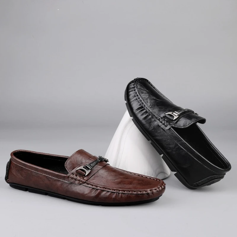 

Brand Men's Shoe 2024 Autumn New Men Casual Shoe Allmatch Loafer Shoe Men's Fashion Business Shoes Soft Sole Social Shoe Tênis