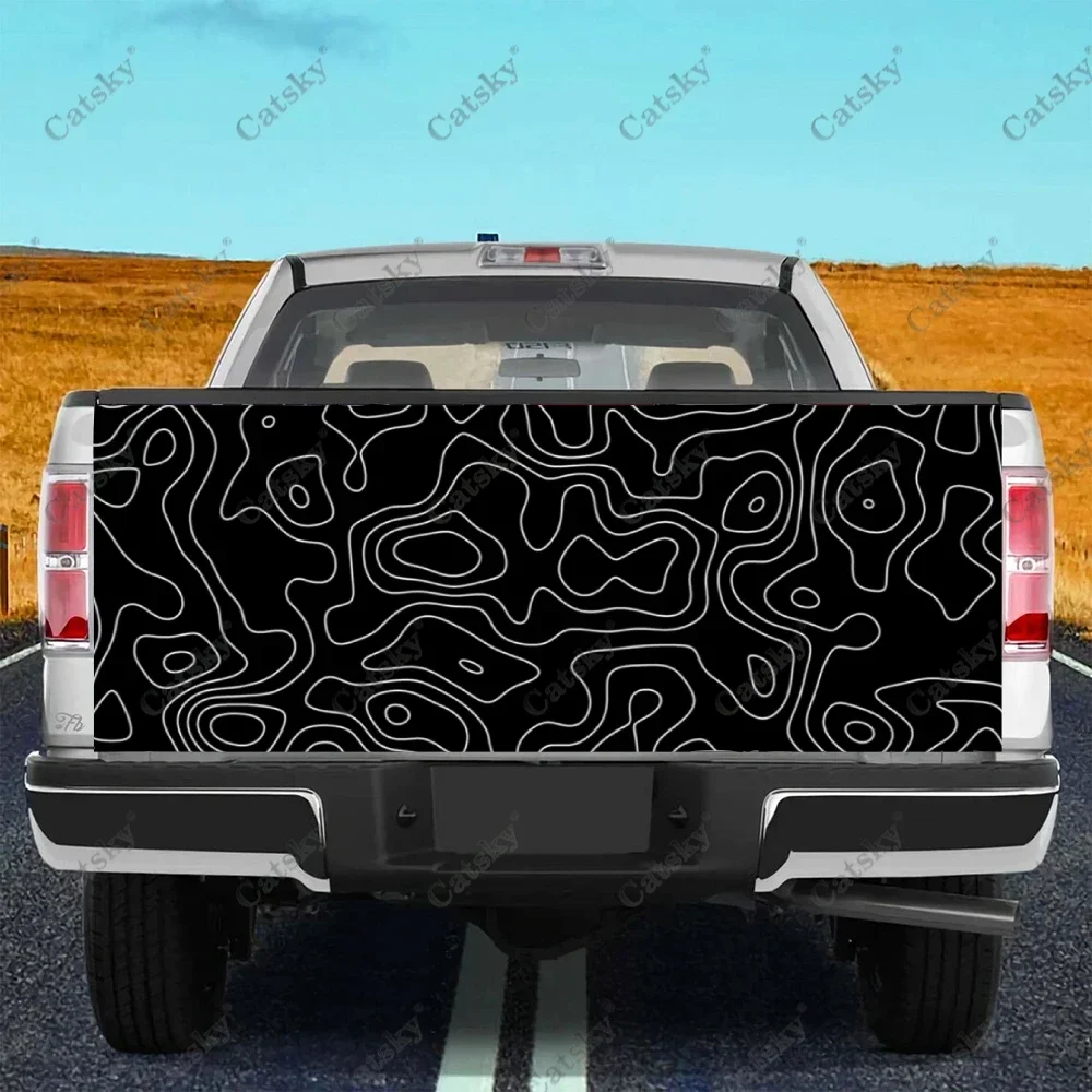 Customizable Topographic Car sticker rear car rear appearance modification package suitable for car truck sticker decoration