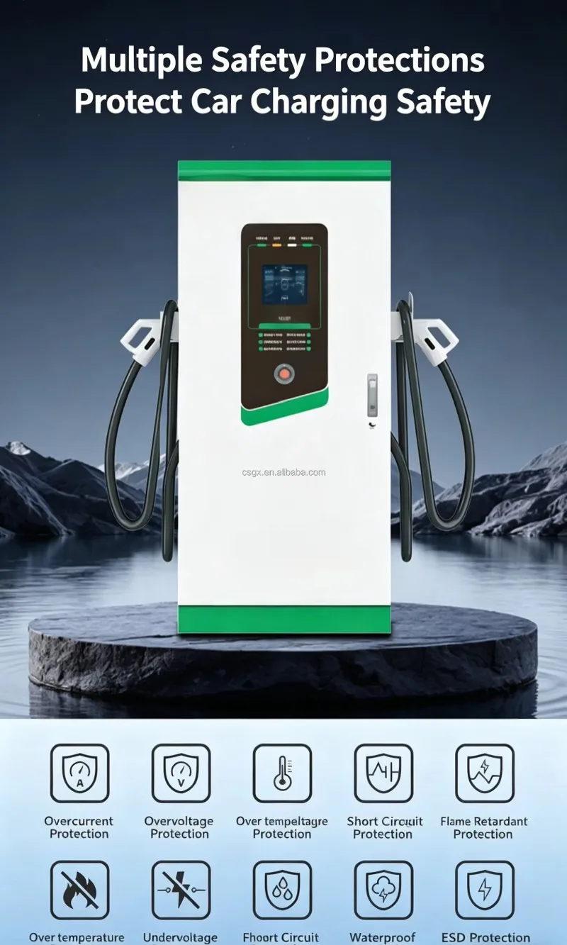 Carregador DC EV Direto da Fábrica 120kW CCS2 Estação de Carregamento Rápido Entrada AC 380V para Veículos de Nova Energia Uso Comercial e Geral