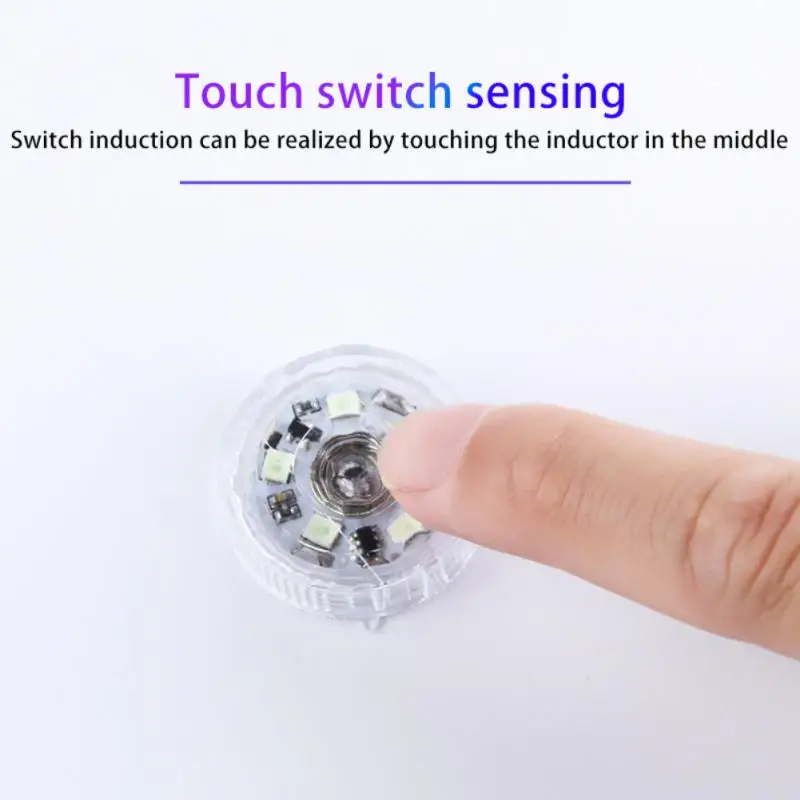 LED Touch Sensor Book Light Bedroom Wardrobe Touch Sensor Night Lamp Emergency Lights Mini Round Car Interior Light Ambient Lamp