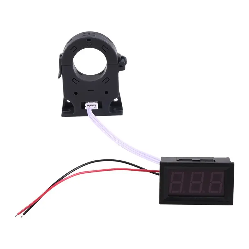 BHTS-100A Digital Hall Ammeter Open-End Hall Voltmeter Single Display Isolated Voltmeter Hall Current Voltmeter LED Meter DC 100