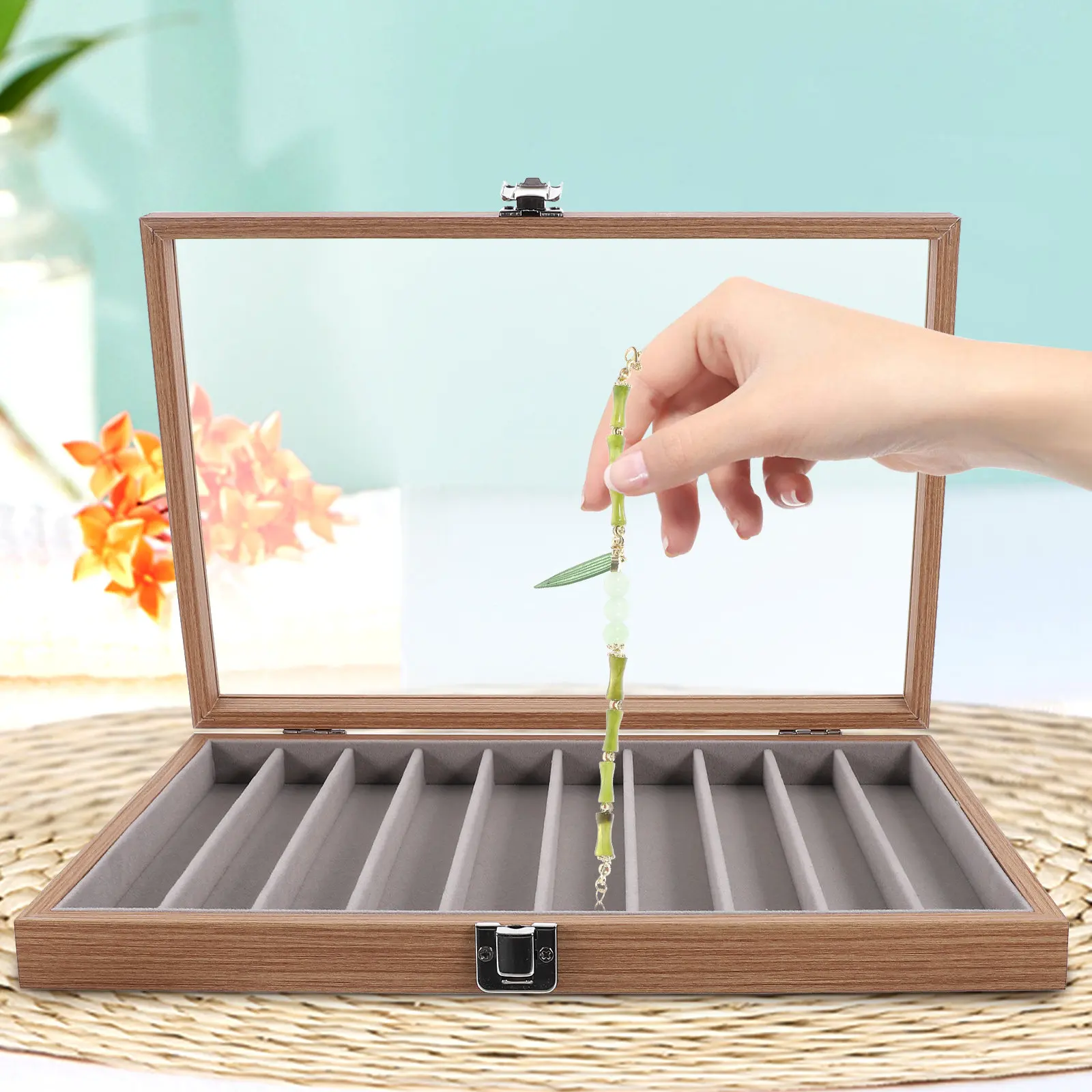 

Футляр для демонстрации украшений, органайзер для ожерелий, легкий, портативный, удобный для путешествий, акриловая конструкция для ожерелий