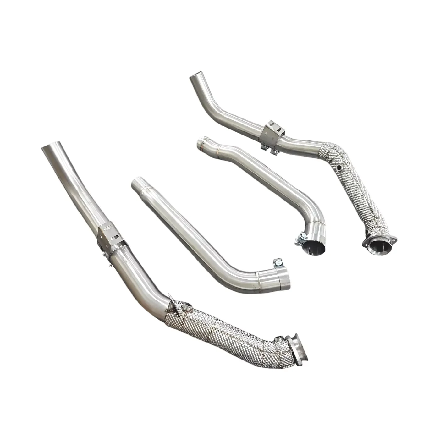 AKS Heatshield Downpipe لمرسيدس بنز W212 E63 M157 5.5T محرك النازل