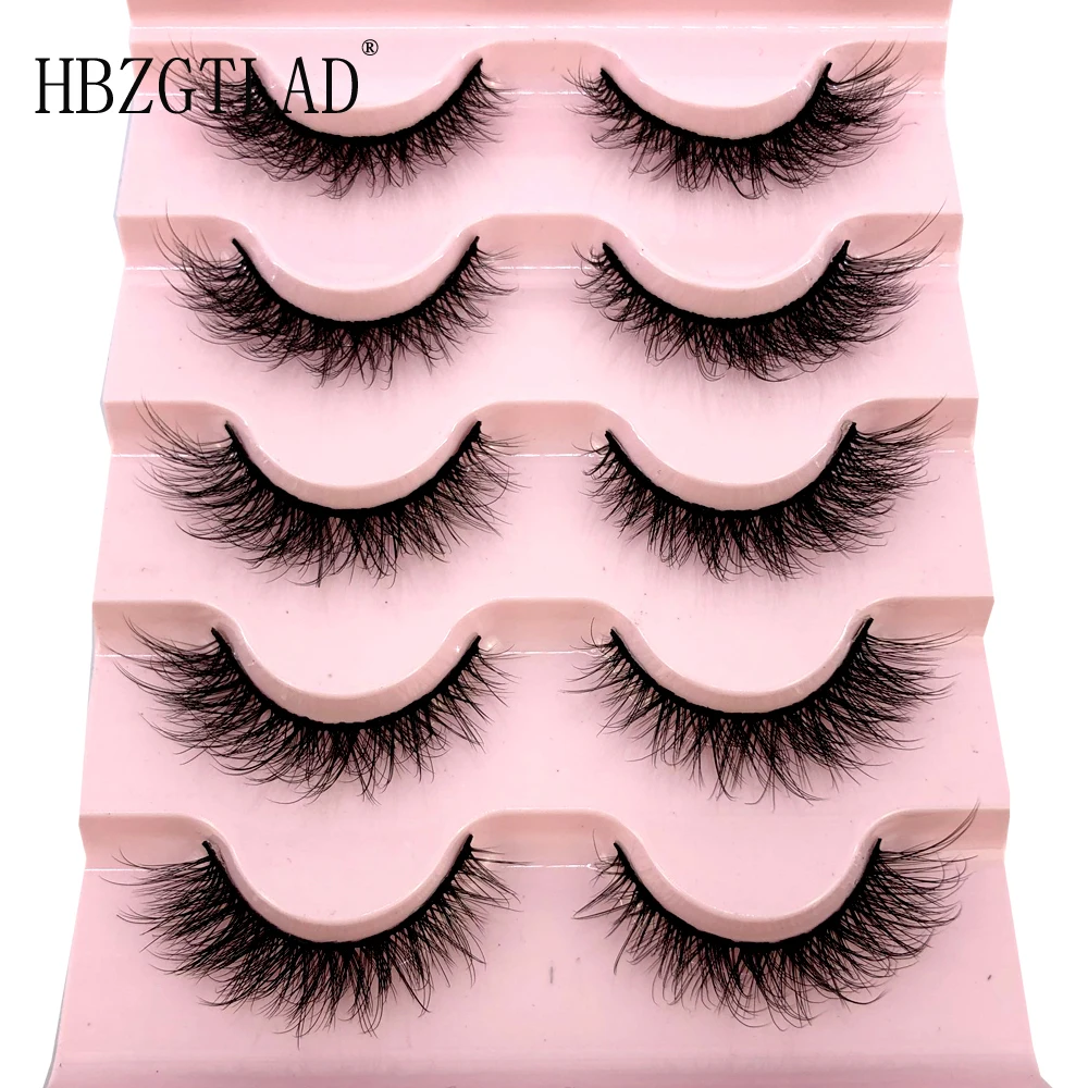 HBZGTLAD New 5 Pairs 3D Eyelashes Natural ThickFalse Eyelashes Fake Lashes Makeup Extension Eyelashes cilios maquiagem