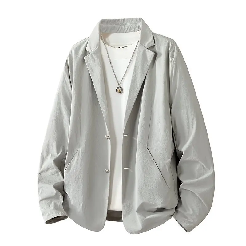 

Весна 2026: Мужской тонкий повседневный пиджак приталенного кроя, модный молодежный костюмный жакет для отдыха, верхняя одежда на одной пуговице, деловой стиль