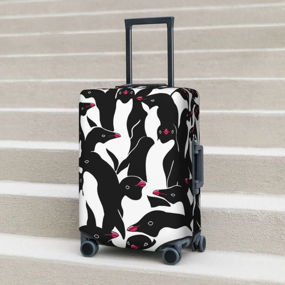 

Meanwhile Penguins II Suitcase Cover Protection Elastic Travel Luggage Protector Covers for 18-32 Inch