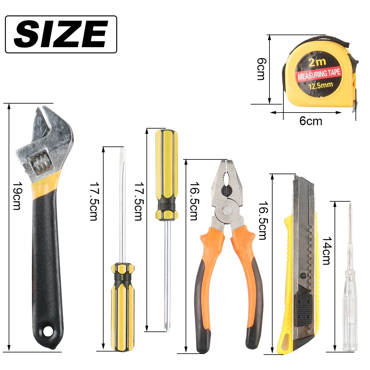 8/9/12/13Pcs Hand Werkzeug Sets Haushalt Hause Reparatur Werkzeug Set Schraubendreher Werkzeug Box Set schere Klaue Hammer Werkzeuge Für Den Heimgebrauch – Detail 2