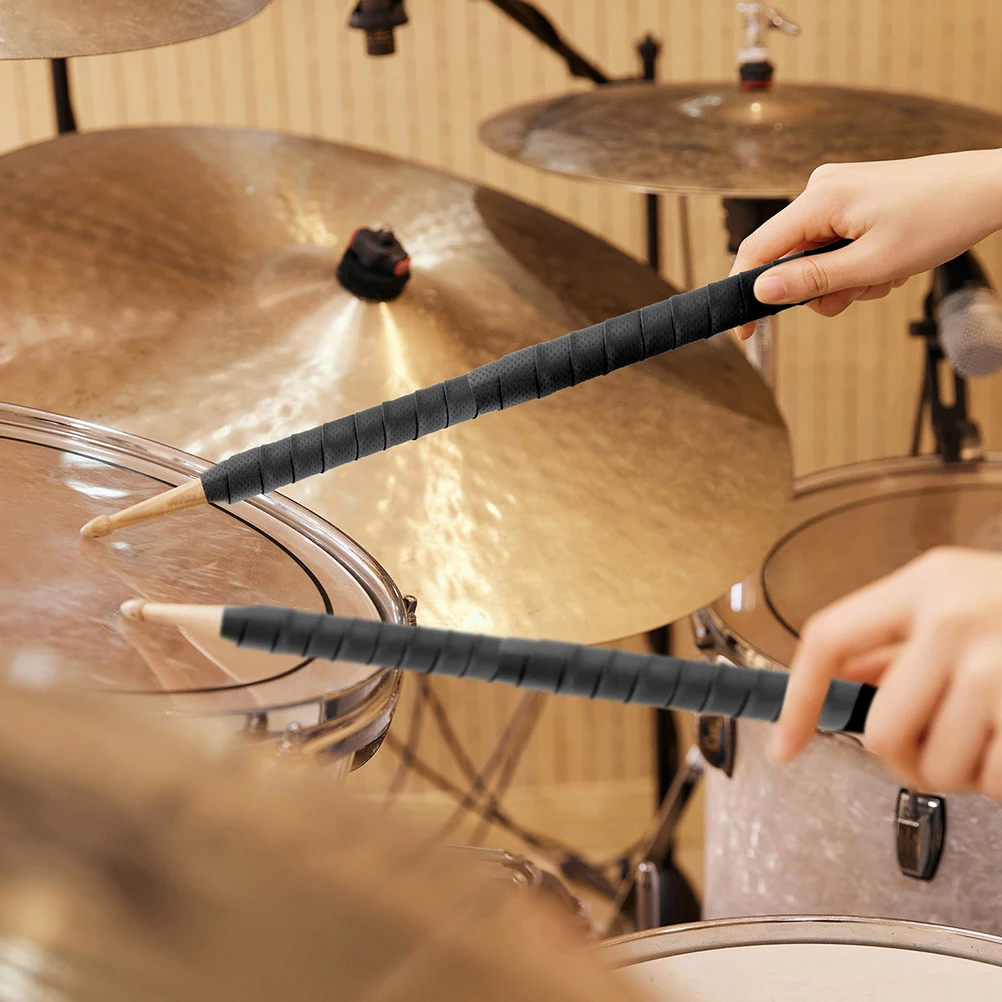 

4pcs Stick Anti-Slip Sweat-Absorbent Wrap Comfortable Durable Tape For Electronic Snare Drumstick Sweat Band Drum Wrapping Tape