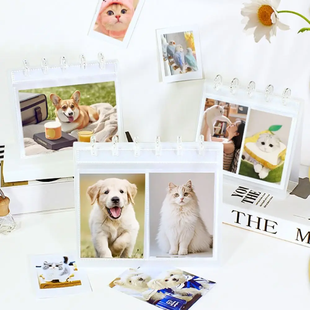 Simple PP Photo Album Clear 3/4/5/6 Inch Photo Card Binder Loose Leaf Design Mushroom Hole Photocard Holder DIY Photo Album