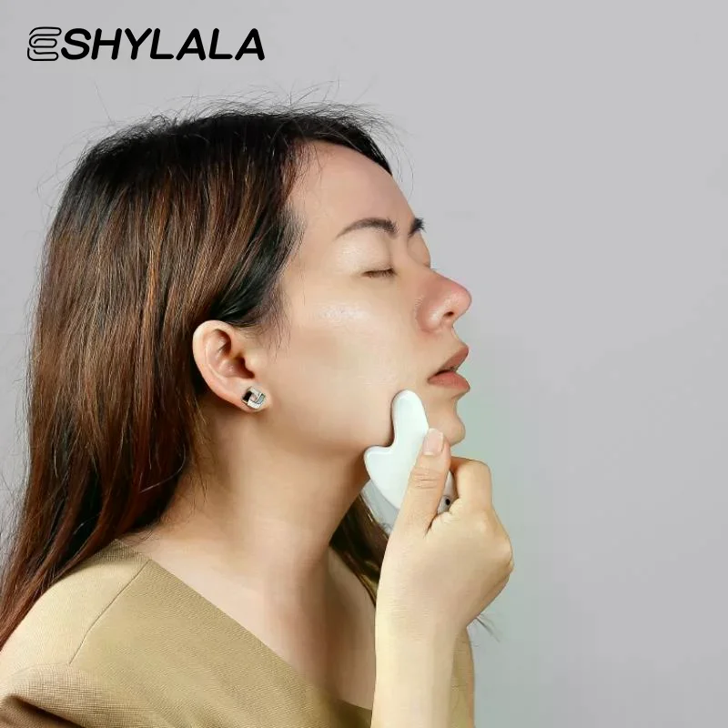 Placa gua sha de vidro de alta silicone, raspador facial, massagem de elevação para rosto, corpo, pescoço, perna, cuidados com a pele, beleza, massageador de saúde