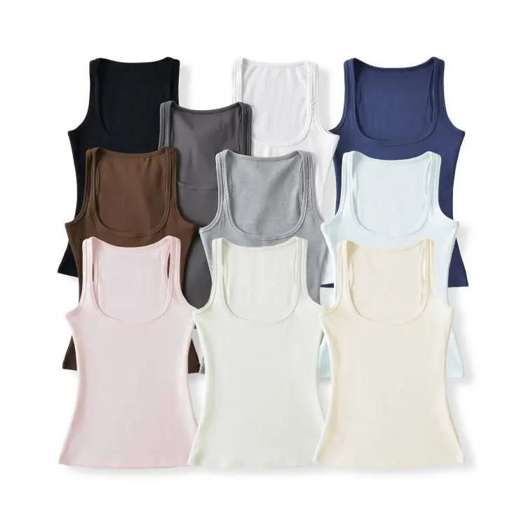 Fitn Sports سترة نسائية قطنية حقيبة كتف ضيقة ort Sle 0 ألوان محبوكة Thiened صيف 2024 سترة للسيدات