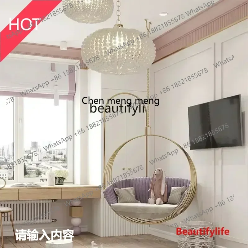 

New style NewBedroom Girl Living Room Single Hanging Chair Indoor Swing Balcony Homess 8617