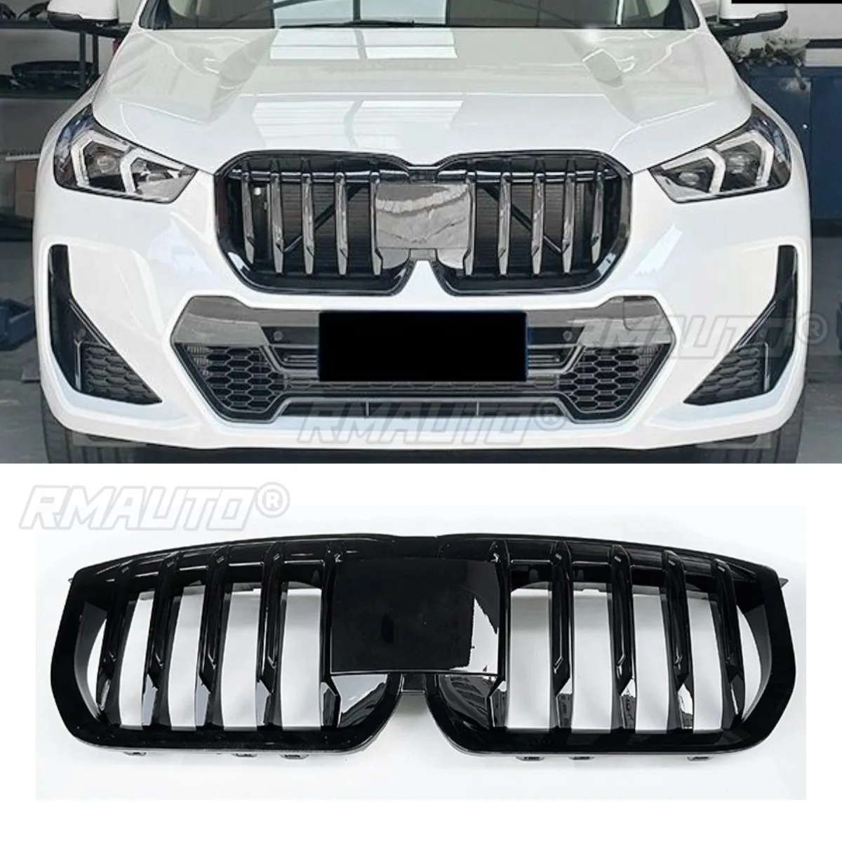 

Car Bumper Grill Decorative Strips Racing Grille Body Kit Front Bumper Grill For BMW X1 U11 2023-2025 Exterior Part