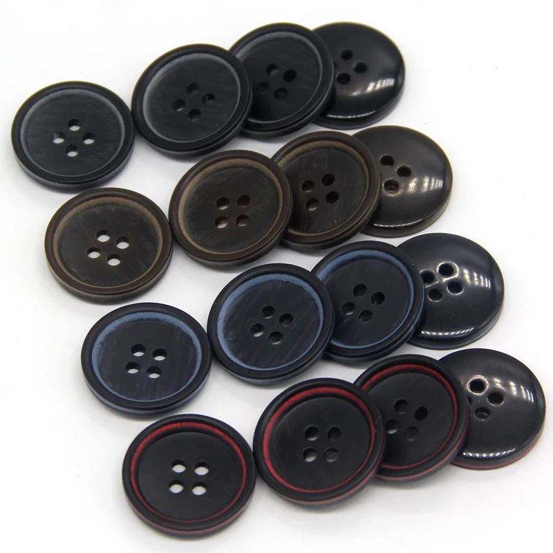 HENGC 15/20mm Fashion Men Coat Round Resin Buttons For Clothes Retro Suit Jacket Cardigan Windbreaker DIY Crafts Wholesale