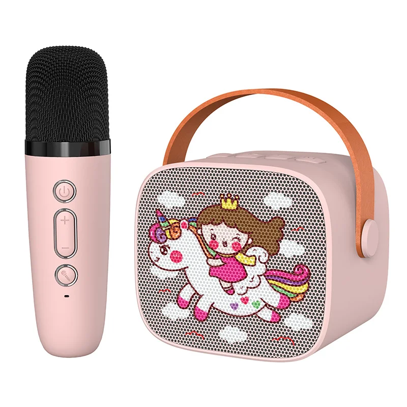 

Портативная компактная мультяшная Bluetooth пение машина с микрофоном для семейных фотографий детские подарки